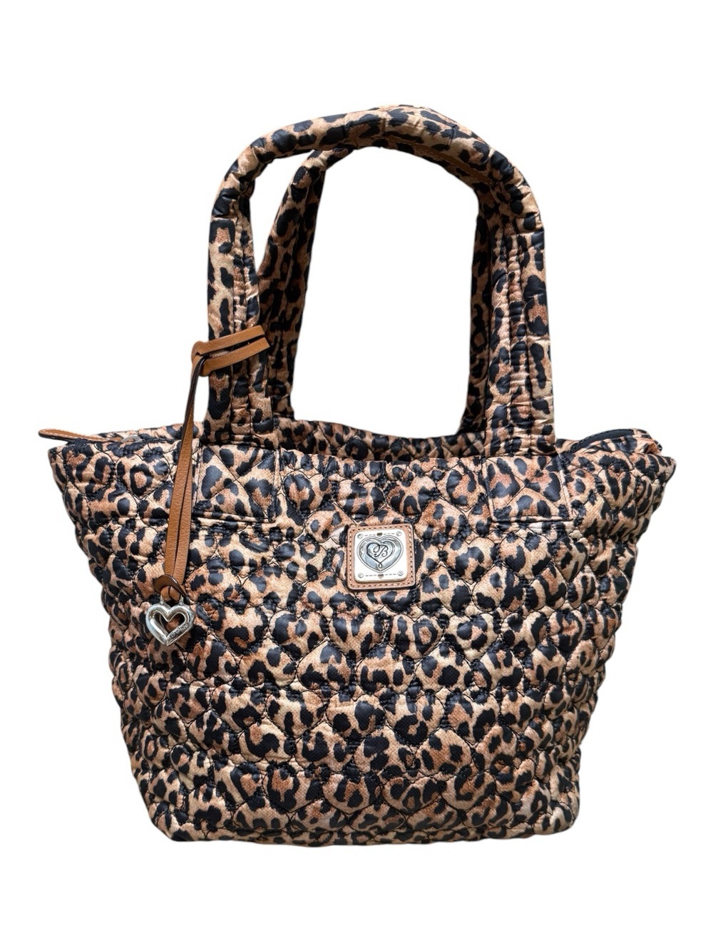 BRIGHTON HEART TO HEART KARTER CATWALK QUILTED LIGHTWEIGHT TOTE W/TRAVEL POUCH